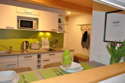 Küche/Küchenzeile in der Unterkunft K3 Hotel Weissach Boardinghouse