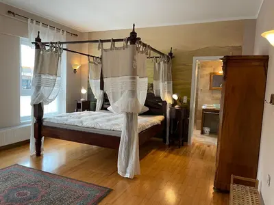 Ein Bett oder Betten in einem Zimmer der Unterkunft Park Villa Gernsheim