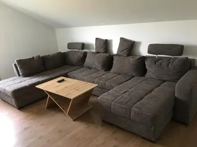 Ein Sitzbereich in der Unterkunft Riedwiesen
