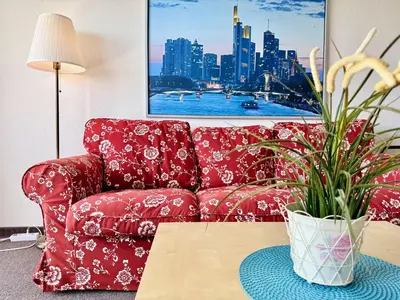 Ein Sitzbereich in der Unterkunft Kastanienhof Apartment Hotel