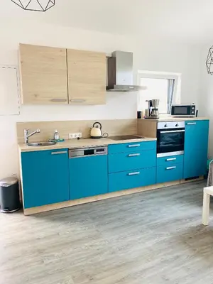 Küche/Küchenzeile in der Unterkunft Larimar Apartment Kirchheim am Neckar