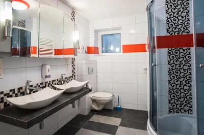 Ein Badezimmer in der Unterkunft Monteurzimmer Rabe