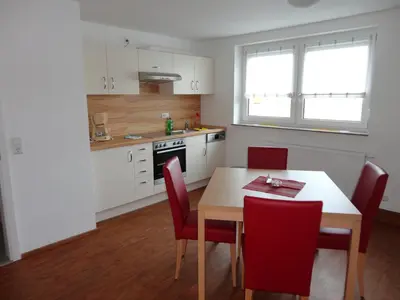 Küche/Küchenzeile in der Unterkunft Ferienwohnung 4 in den Krautgärten