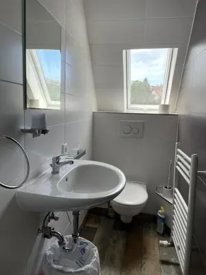 Ein Badezimmer in der Unterkunft Grüner Baum