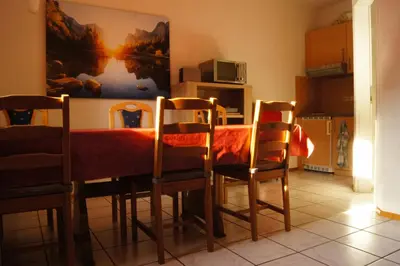 Ein Sitzbereich in der Unterkunft Ferienhaus Gerlach