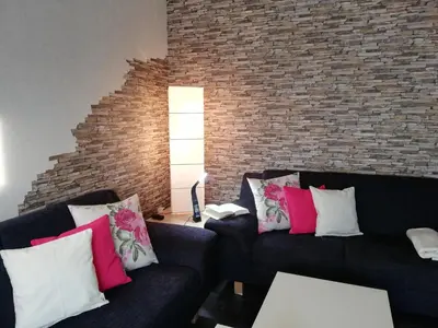 Ein Sitzbereich in der Unterkunft Annettes Ferienwohnung