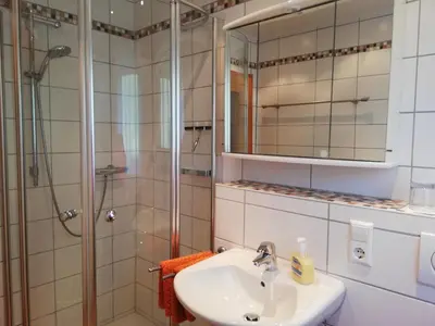 Ein Badezimmer in der Unterkunft Annettes Ferienwohnung