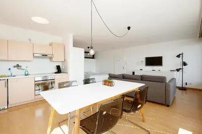 Küche/Küchenzeile in der Unterkunft Stylisches Penthouse in Karlsruhe -Durlach