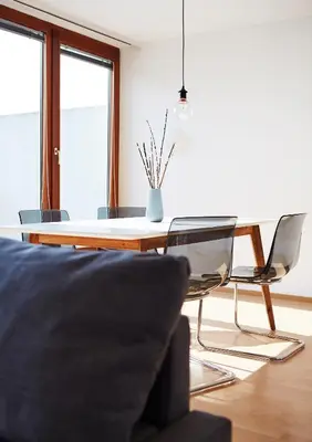 Ein Sitzbereich in der Unterkunft Stylisches Penthouse in Karlsruhe -Durlach