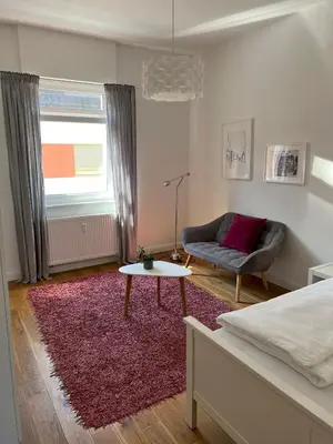 Ein Sitzbereich in der Unterkunft Feel-Good Apartment In Mannheim-Neckarau