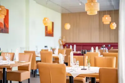 Ein Sitzbereich in der Unterkunft Waldhotel Eisenberg