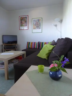 Ein Sitzbereich in der Unterkunft Ferienwohnungen Dora