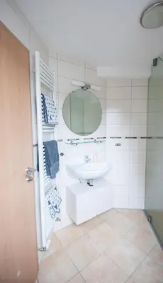 Ein Badezimmer in der Unterkunft Ottilienhof