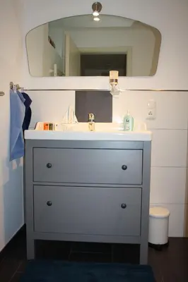 Ein Badezimmer in der Unterkunft Schöne 60qm große Wohnung Mainz-Lerchenberg ZDF