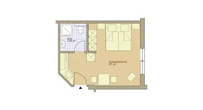Grundriss der Unterkunft Ferienappartements Bernhart