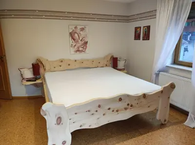 Ein Bett oder Betten in einem Zimmer der Unterkunft Ferienwohnung Bleifuss