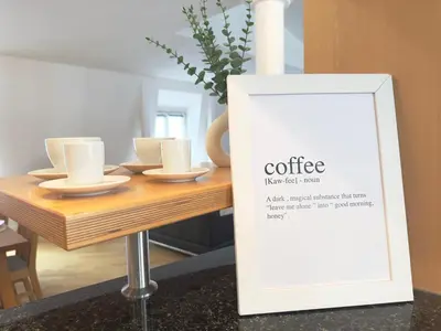 Kaffee-/Teezubehör in der Unterkunft Luxury Old Town Suite - XXL Terrasse & XXL Penthouse