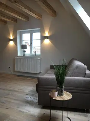 Ein Sitzbereich in der Unterkunft Christmann's Cottage