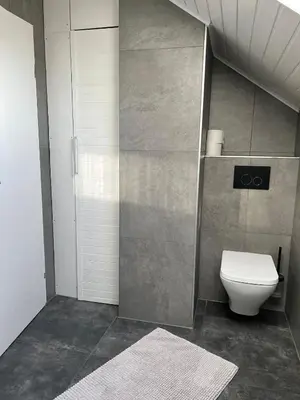 Ein Badezimmer in der Unterkunft Gemütliche Monteur Ferienwohnung