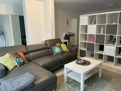 Ein Sitzbereich in der Unterkunft Ferienwohnung Casa Mia