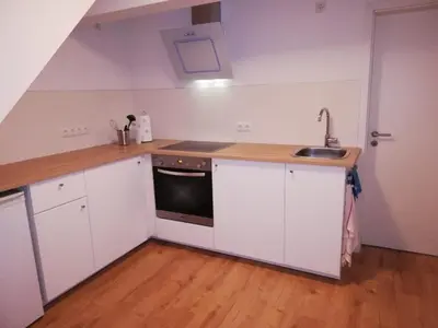 Küche/Küchenzeile in der Unterkunft Apartement “Heckeresje“