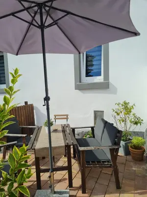 Ein Balkon oder eine Terrasse in der Unterkunft Apartement “Heckeresje“