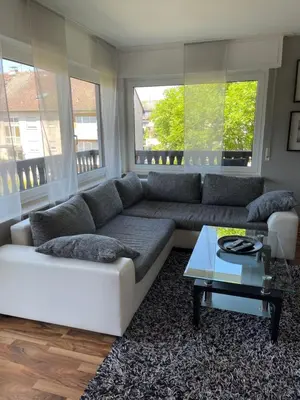 Ein Sitzbereich in der Unterkunft Ferienwohnung Esmeralda