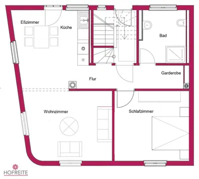 Grundriss der Unterkunft Hofreite