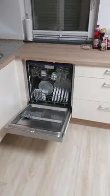 Küche/Küchenzeile in der Unterkunft Ferienwohnung Sandra Hockenheim