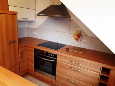 Küche/Küchenzeile in der Unterkunft Ferienwohnung Farrenkopf