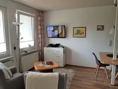 TV/Unterhaltungsangebot in der Unterkunft Ferienwohnung Kirschblüte