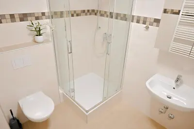 Ein Badezimmer in der Unterkunft Gästehaus Windheim (Ettlingen)