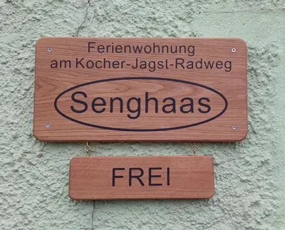 Ein Zertifikat, Auszeichnung, Logo oder anderes Dokument, das in der Unterkunft Ferienwohnung am Kocher-Jagst Radweg ausgestellt ist