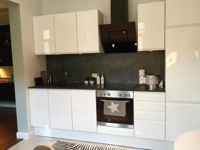 Küche/Küchenzeile in der Unterkunft Altbauwohnung im Herzen von Karlsruhe