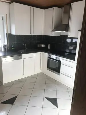 Küche/Küchenzeile in der Unterkunft xxl Apartment Sinsheim