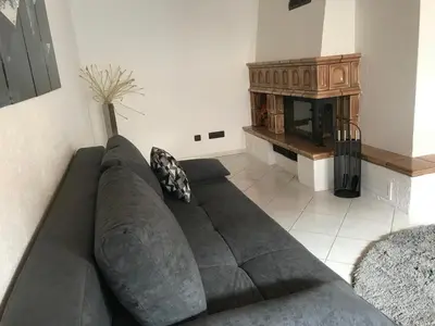 Ein Sitzbereich in der Unterkunft xxl Apartment Sinsheim