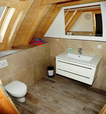 Ein Badezimmer in der Unterkunft Ferienhaus In der Erlebach