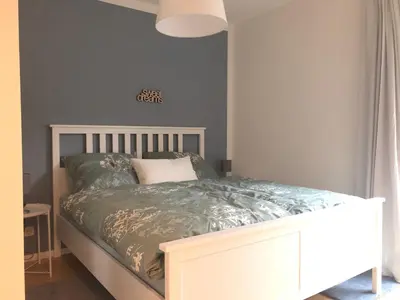 Ein Bett oder Betten in einem Zimmer der Unterkunft Wohlfühl-Apartment Sinsheim, Nähe Therme und Museum