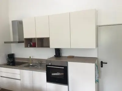 Küche/Küchenzeile in der Unterkunft Ferienwohnung Reh