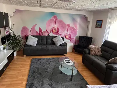 Ein Sitzbereich in der Unterkunft Ferien- und Monteurwohnung Julia