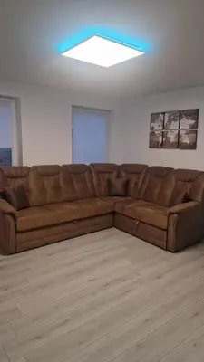 Ein Sitzbereich in der Unterkunft Komfortable Ferienwohnung
