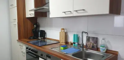 Küche/Küchenzeile in der Unterkunft Komfortable Ferienwohnung