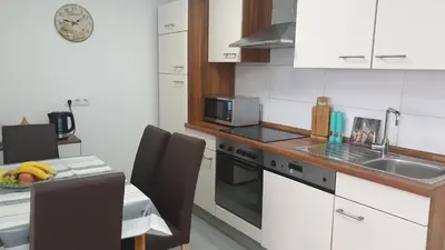 Küche/Küchenzeile in der Unterkunft Komfortable Ferienwohnung