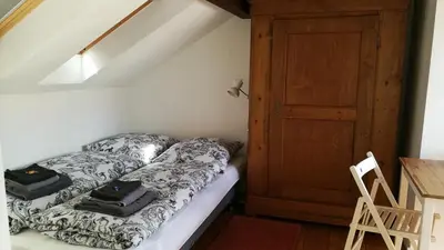 Ein Bett oder Betten in einem Zimmer der Unterkunft Ferienhaus Glücksmoment