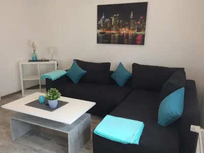 Ein Sitzbereich in der Unterkunft Schöne zwei Zimmer Wohnung
