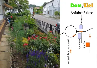 Ein Garten an der Unterkunft Dom y Ziel