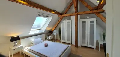 Ein Bett oder Betten in einem Zimmer der Unterkunft coLodging Mannheim - private rooms & kitchen
