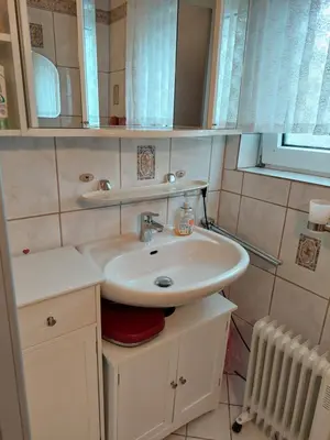 Ein Badezimmer in der Unterkunft urige gemütliche Ferienwohnung 64 m2 in Dielheim, Nähe Heidelberg