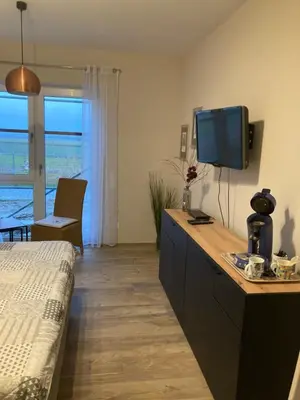 TV/Unterhaltungsangebot in der Unterkunft Doppelzimmer mit Ausblick