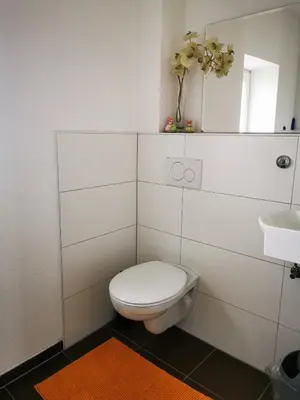 Ein Badezimmer in der Unterkunft Ferienwohnung am Waldpfad